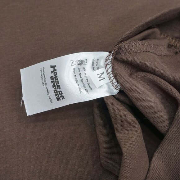 House of Errors Dark Brown Simple Lettering T Shirt - Picture 5 of 8